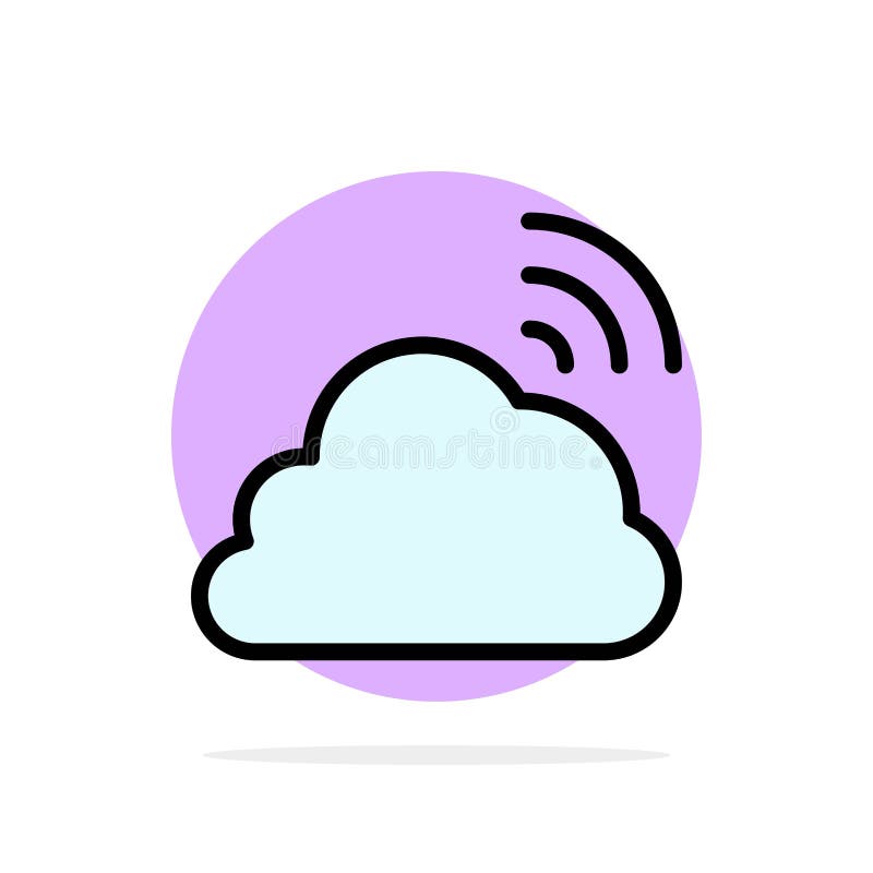 Cloud, Rainbow, Sky, Spring, Weather Abstract Circle Background Flat Color Icon Stock Vector