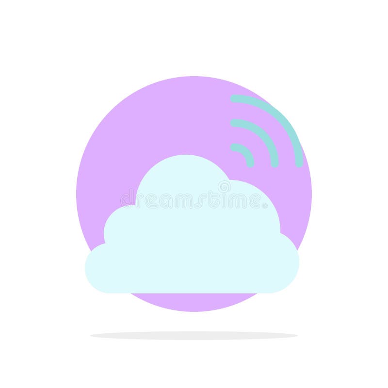 Cloud, Rainbow, Sky, Spring, Weather Abstract Circle Background Flat Color Icon Stock Vector