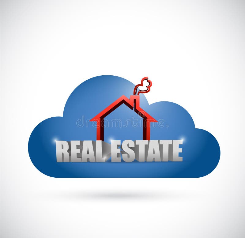 Cloud Real Estate stock illustration. Illustration of estate 27662319