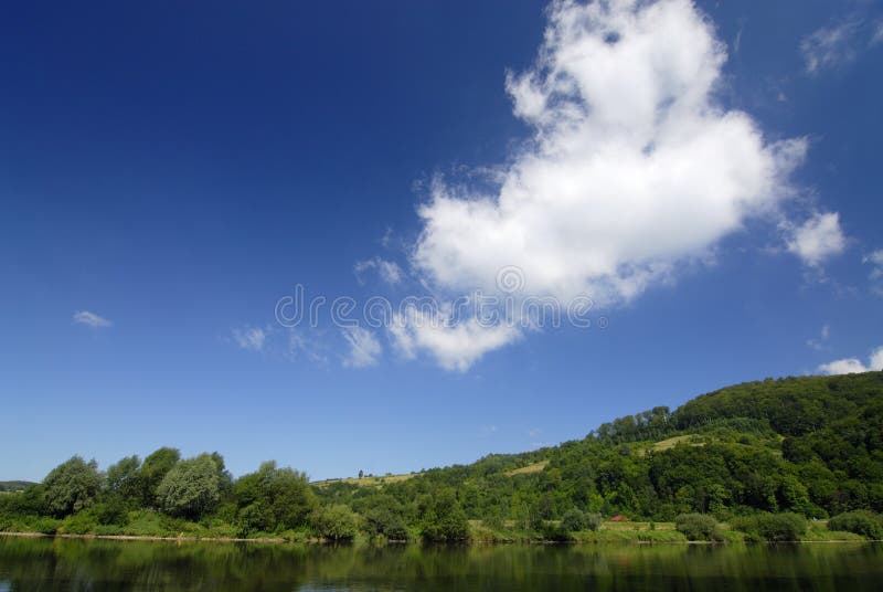 Cloud on the river