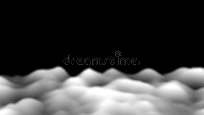 Cloud sea, gently drifting clouds, seamless loop stock illustration
