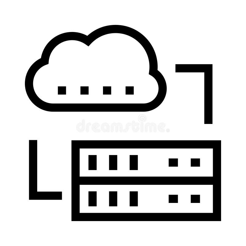 Cloud Server vector glyphs icon vector illustration