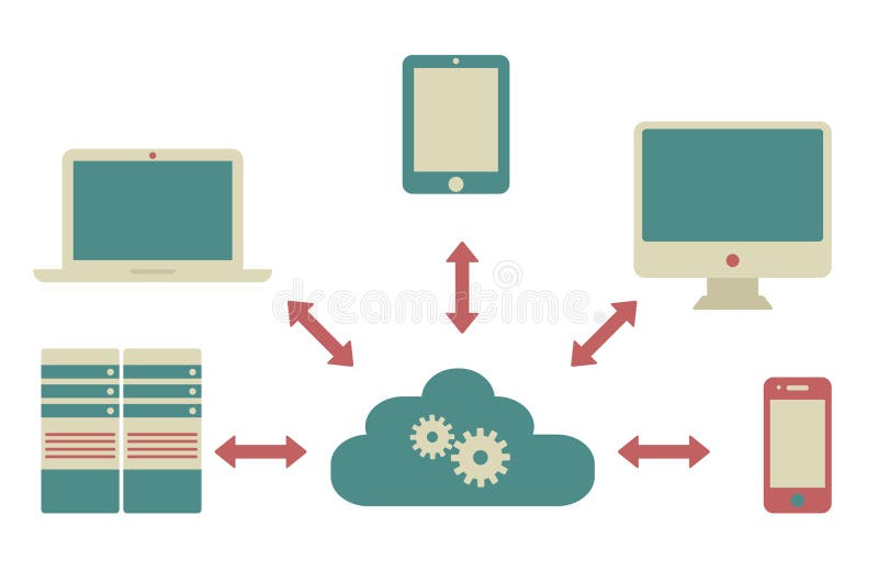 Cloud service royalty free illustration
