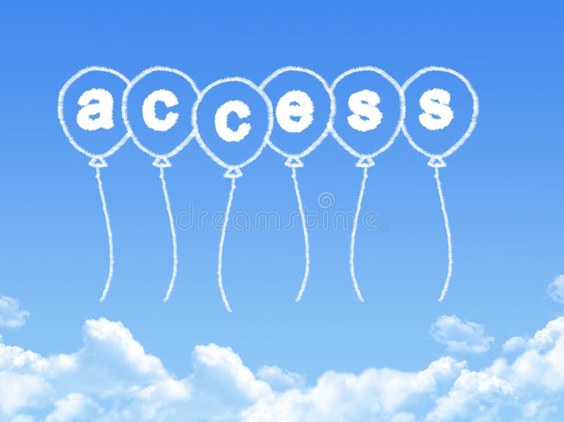 Cloud shaped as access Message royalty free illustration