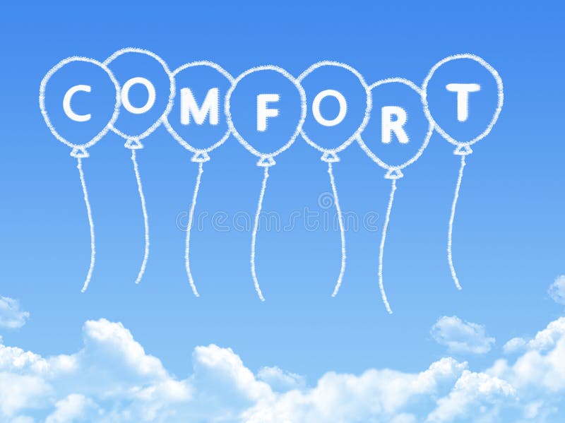 Cloud shaped as comfort Message royalty free illustration