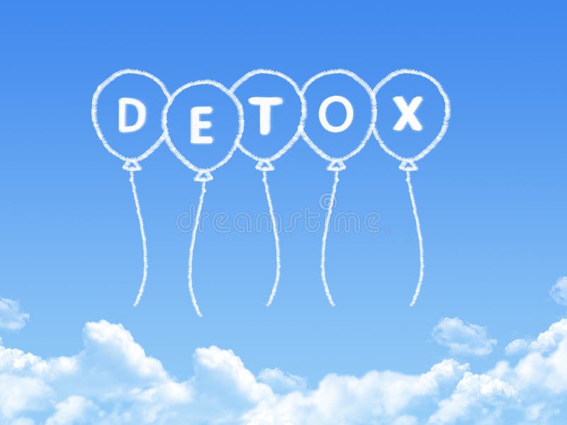 Cloud shaped as detox Message stock illustration