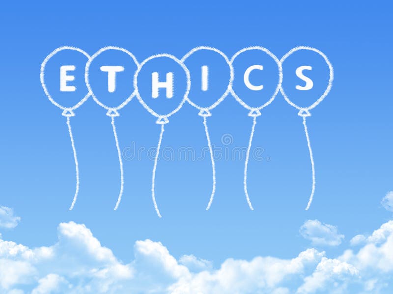 Cloud shaped as ethics Message royalty free illustration