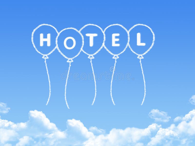 Cloud shaped as hotel Message royalty free illustration