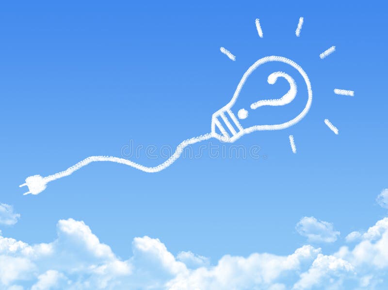 Cloud shaped as idea concept royalty free illustration