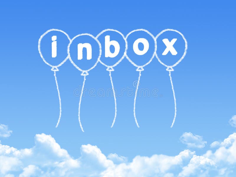 Cloud shaped as inbox Message royalty free illustration