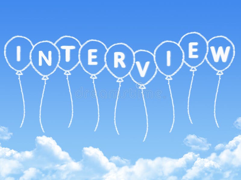 Cloud shaped as interview Message royalty free illustration