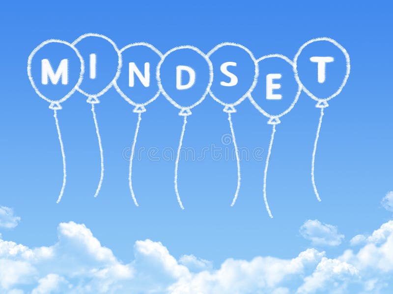 Cloud shaped as mindset Message stock illustration