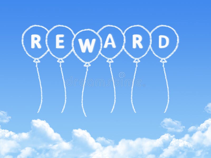 Cloud shaped as reward Message vector illustration