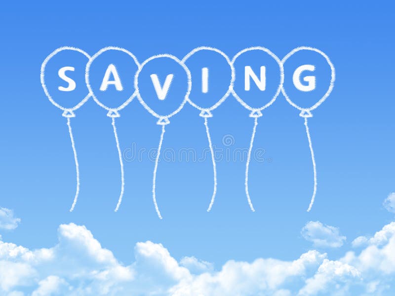 Cloud shaped as saving Message vector illustration