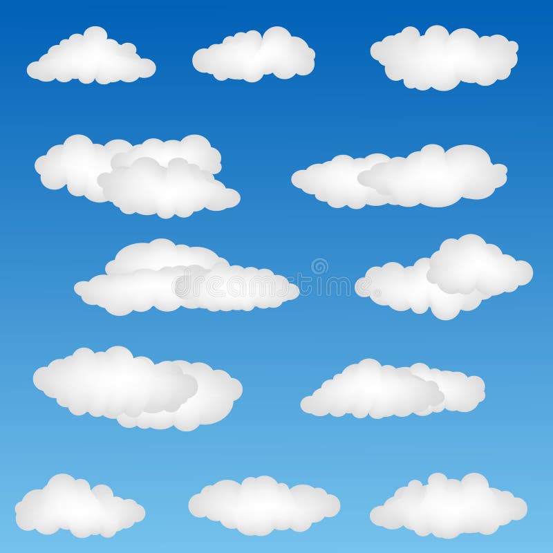 clipart cloud shapes