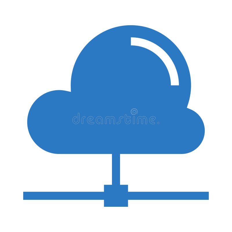 Cloud share glyphs double color icon stock illustration