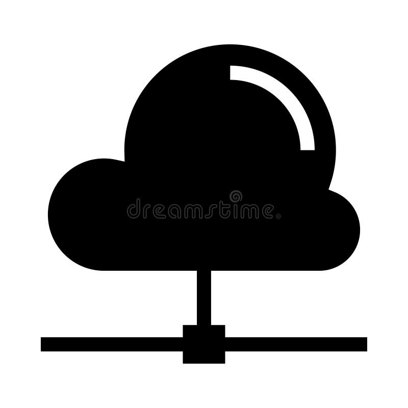 Cloud sharing glyphs icon royalty free illustration