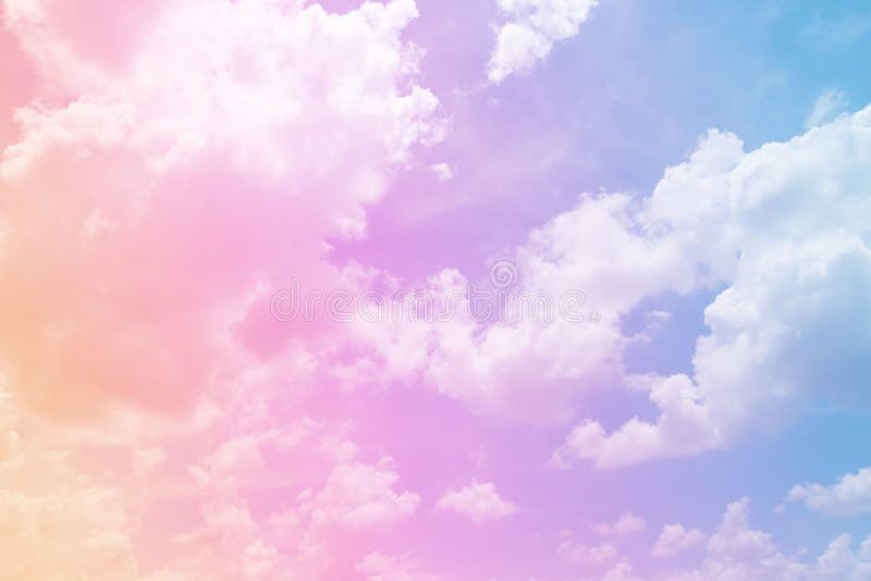 Cloud and Sky with a Pastel Colored Background Stock Photo - Image of ...