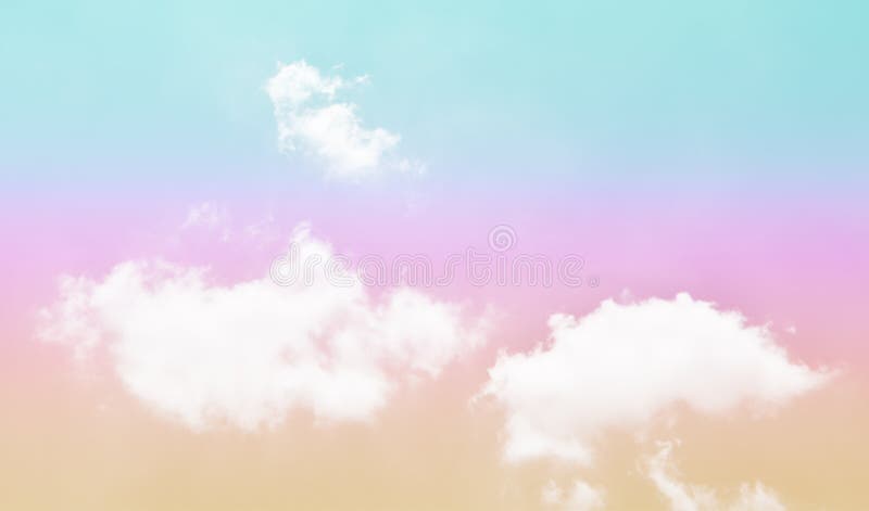 Cloud and Sky with a Pastel Colored Background and Wallpaper, Abstract ...