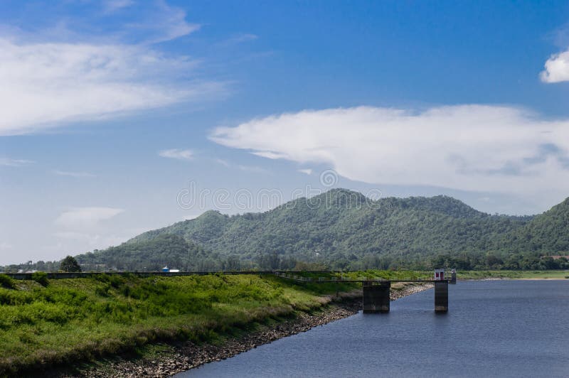 Cloud On Sky And Water In Reservoir Stock Photo Image Of Natural