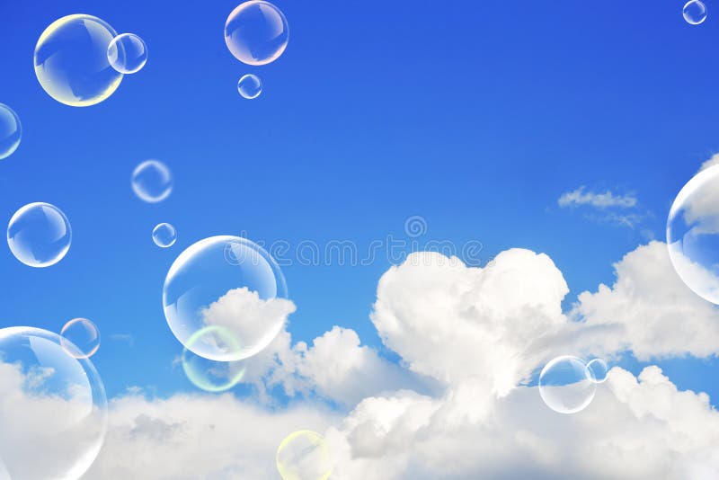 Cloud and soap bubbles stock image Cloud and soap bubbles stock image