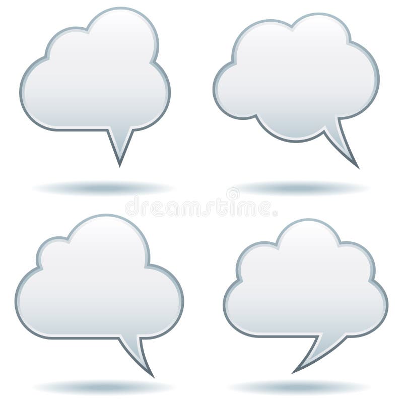 Cloud Speech Bubbles stock vector. Illustration of cloudscape - 62814881