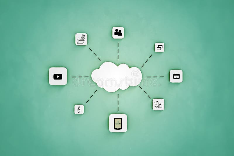 Cloud storage icon royalty free illustration