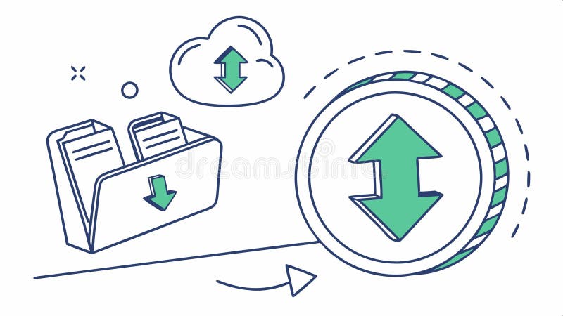 Cloud storage icons, data transfer and digital technology vector design Generative AI. Cloud storage icons, representing data transfer and digital technology. Symbolizes cloud computing, data backup, and online storage solutions. Essential for tech and data,related content. vector design Generative AI