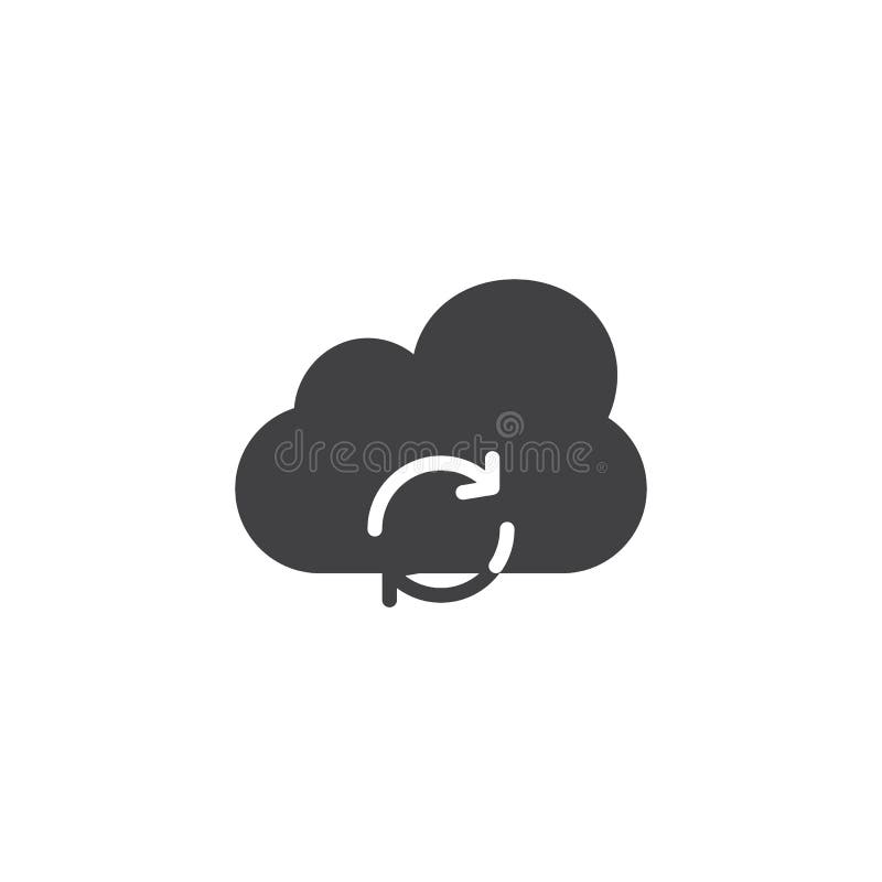 Cloud storage vector icon stock illustration