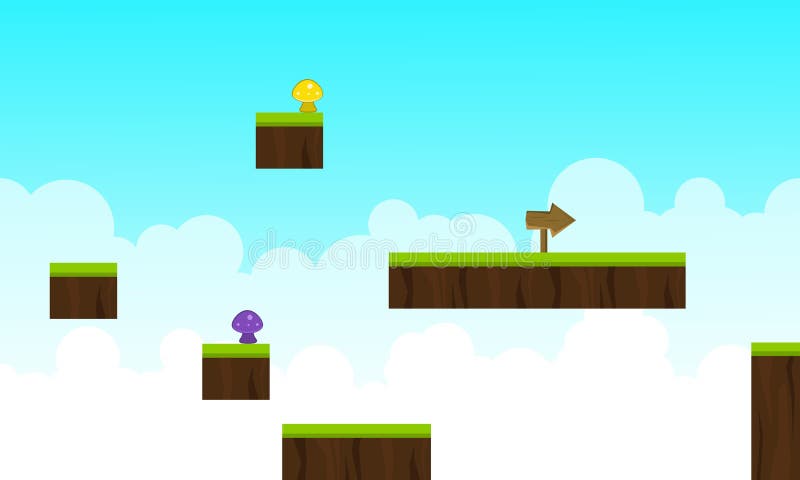 Cloud style game background collection royalty free illustration