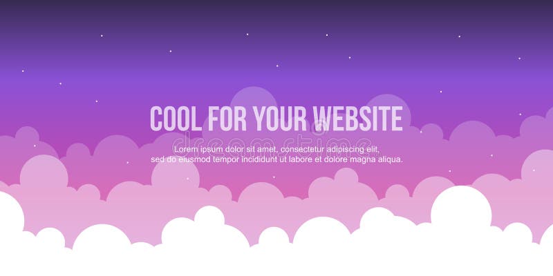 Cloud style header website collection vector illustration