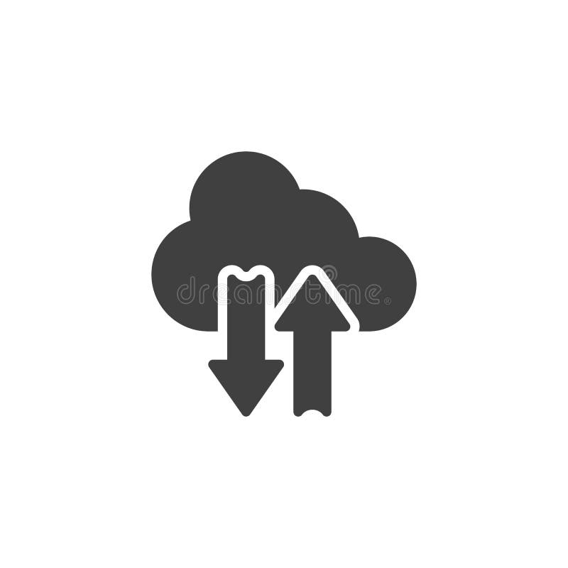 Cloud sync vector icon royalty free illustration