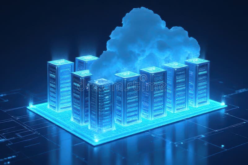 Cloud Technology and Bare Metal Innovations vector illustration