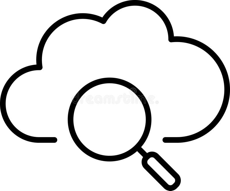 Cloud Vector Icon. Storage Solution, Networking, Databases, Software