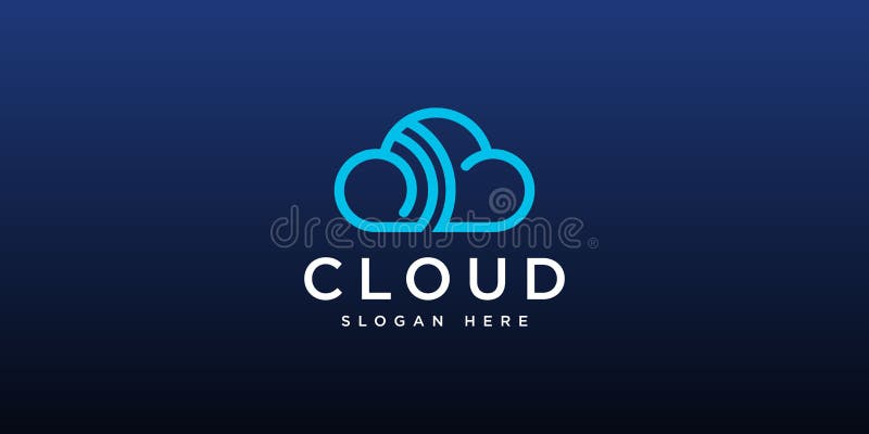 Cloud Vector Template Design Stock Vector - Illustration of global ...