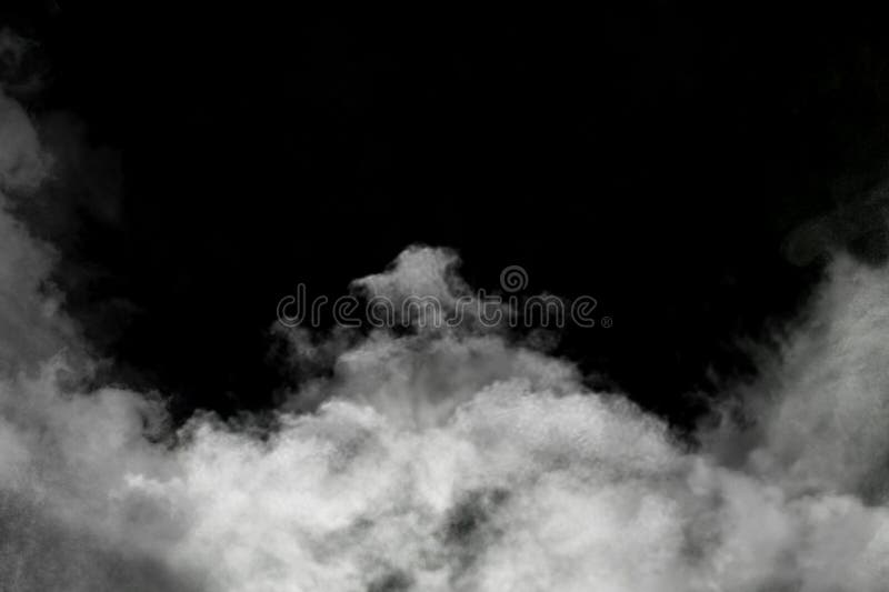 Cloud of White Smoke on Black Background Stock Photo Image of