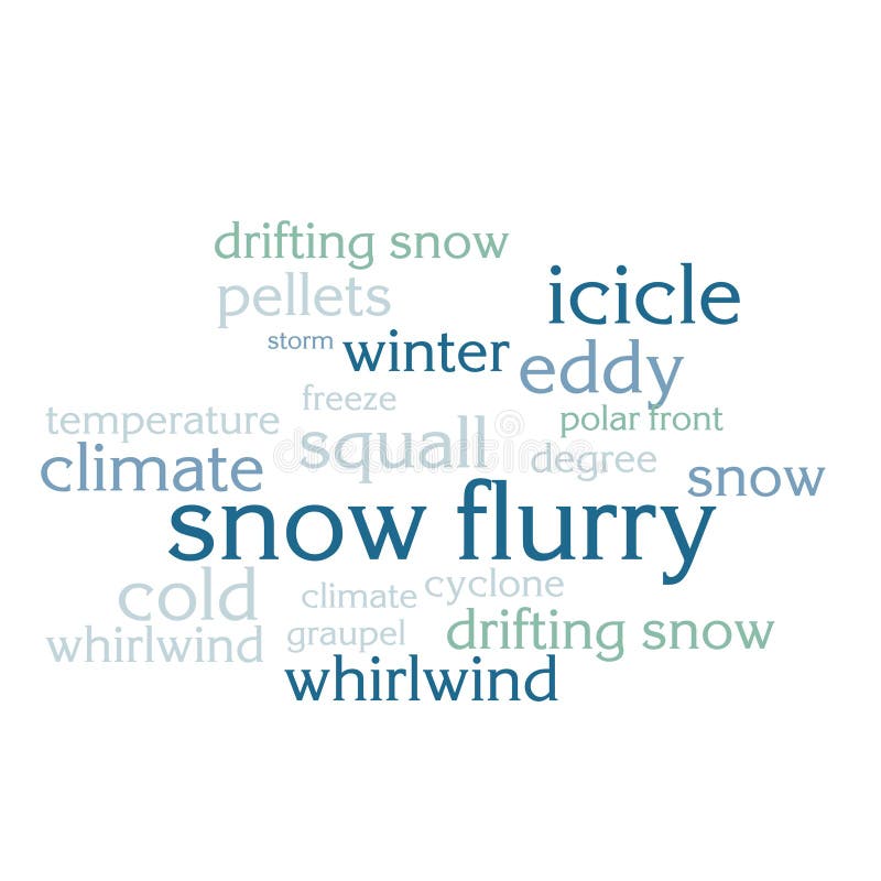 Cloud Of Words List About Winter Season Stock Illustration Illustration Of Snow Degree 116532669