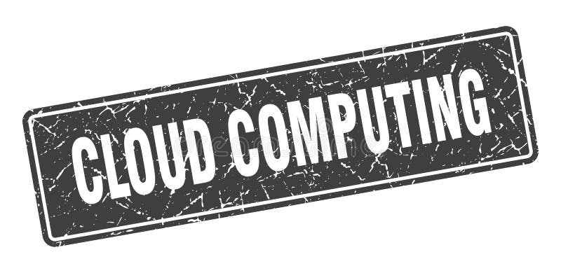 Cloudcomputingbord. cloudcomputingstempel. stock illustratie