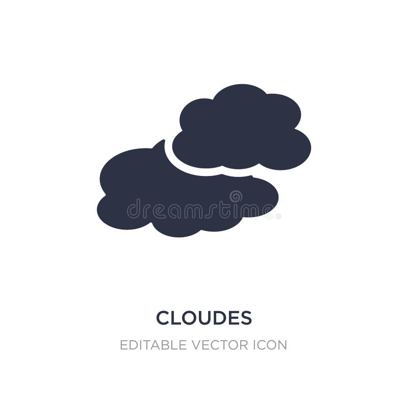 Cloudes ikona na białym tle Prosta element ilustracja od Pogodowego pojęcia ilustracji