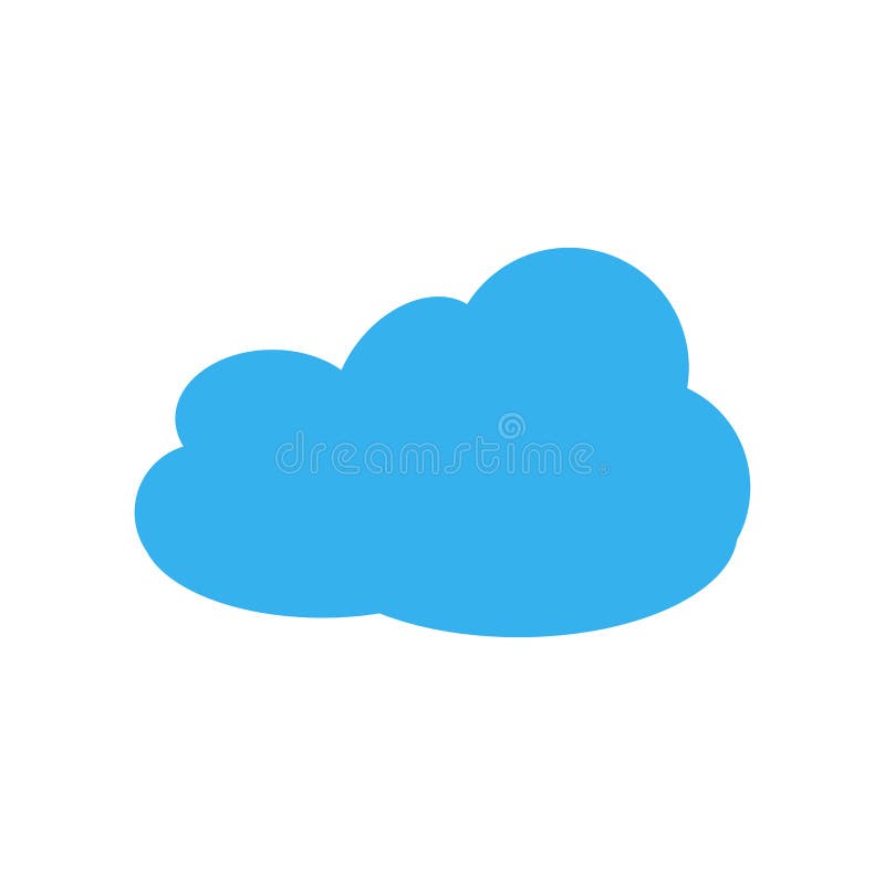 Cloudes ikony wektoru znak i symbol odizolowywający na białym tle ilustracja wektor