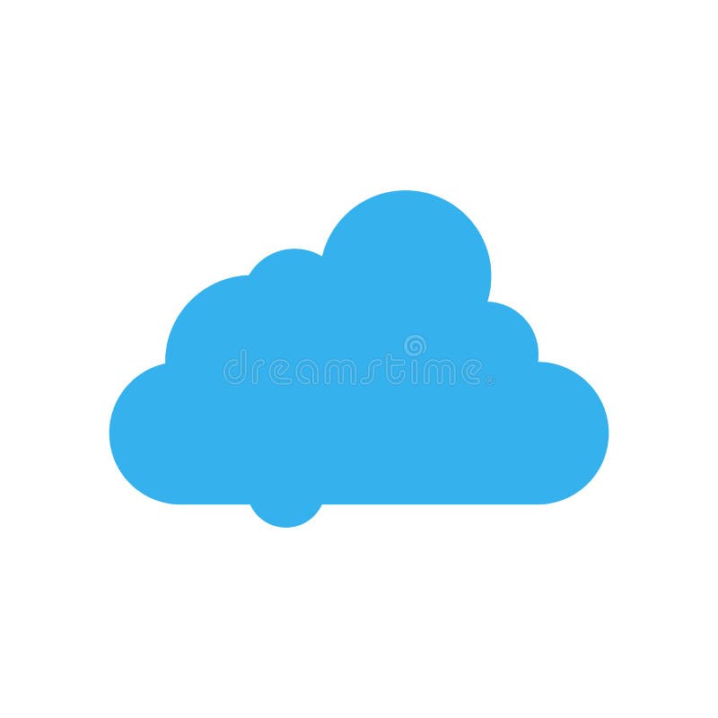 Cloudes ikony wektoru znak i symbol odizolowywający na białym tle ilustracji