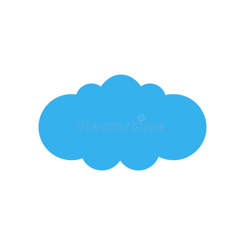 Cloudes ikony wektoru znak i symbol odizolowywający na białym tle ilustracji