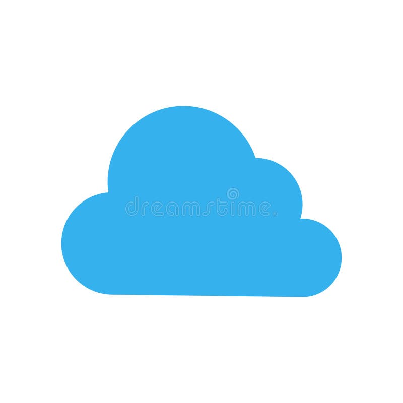 Cloudes ikony wektoru znak i symbol odizolowywający na białym tle ilustracja wektor