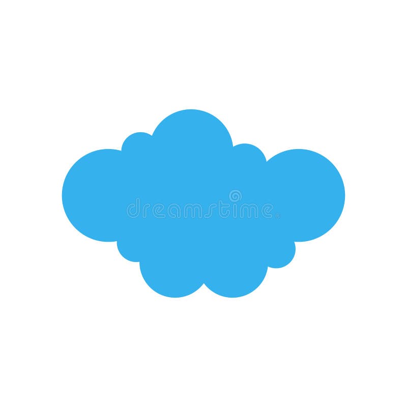 Cloudes ikony wektoru znak i symbol odizolowywający na białym tle ilustracja wektor