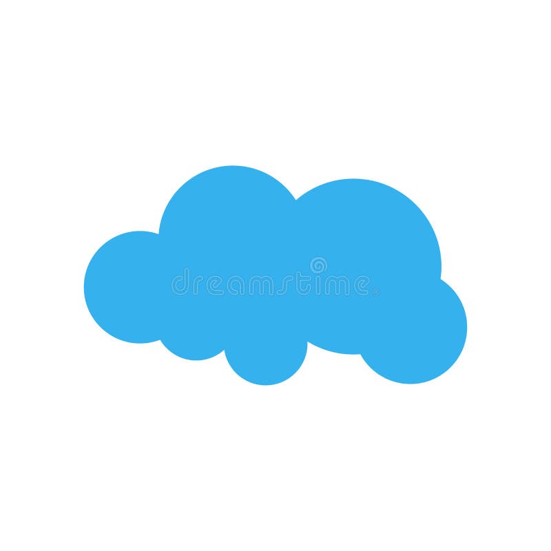 Cloudes ikony wektoru znak i symbol odizolowywający na białym tle ilustracji