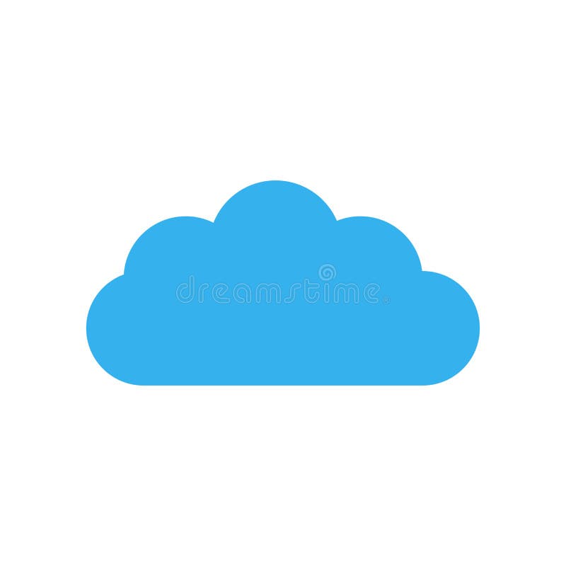 Cloudes ikony wektoru znak i symbol odizolowywający na białym tle ilustracja wektor