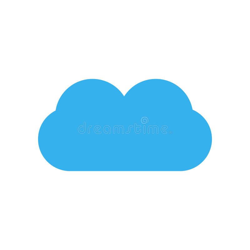 Cloudes ikony wektoru znak i symbol odizolowywający na białym tle ilustracja wektor