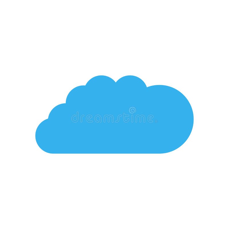 Cloudes ikony wektoru znak i symbol odizolowywający na białym tle ilustracji