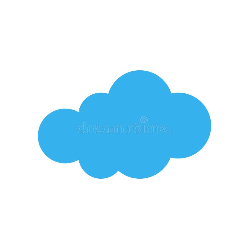 Cloudes ikony wektoru znak i symbol odizolowywający na białym tle ilustracja wektor