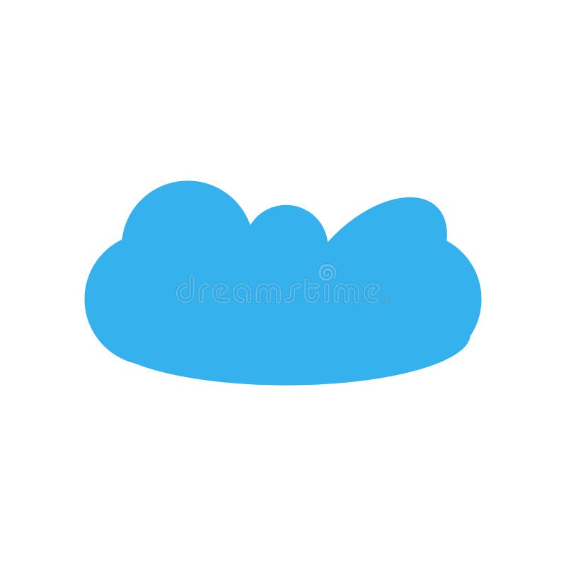 Cloudes ikony wektoru znak i symbol odizolowywający na białym tle ilustracji
